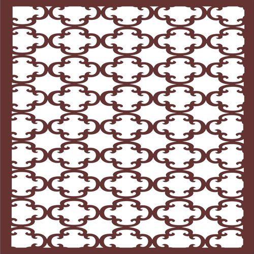 طرح پنجره برش لیزری درز گل شبکه پانل پرده - laser cut window seamless floral lattice panel - برای دستگاه CNC چوب و لیزر (سی ان سی)