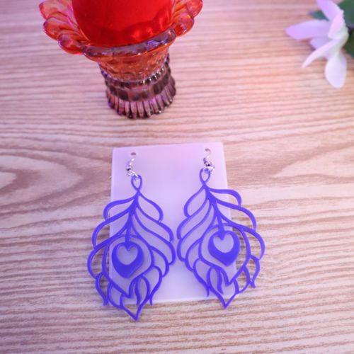 طرح گوشواره آویز گلبرگ آویز قطره‌ای زنانه برش لیزری - laser cut women fashion flower petals pendant drop earrings - برای دستگاه CNC چوب و لیزر (سی ان سی)