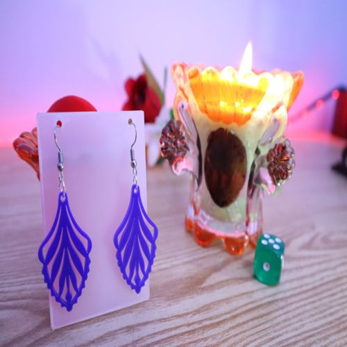 طرح گوشواره‌های گلدار زنانه برش لیزری - laser cut women floral earrings - برای دستگاه CNC چوب و لیزر (سی ان سی)