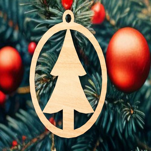طرح تزیینات درخت کریسمس با چوب برش لیزری نیاز به تزئین - laser cut wood bauble christmas tree decorations ornament - برای دستگاه CNC چوب و لیزر (سی ان سی)