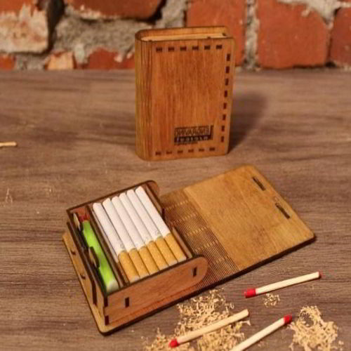 طرح جعبه سیگار چوبی برش لیزری زیبا جعبه سیگار جعبه - laser cut wood cigarette case beautiful cigarette box ve - برای دستگاه CNC چوب و لیزر (سی ان سی)