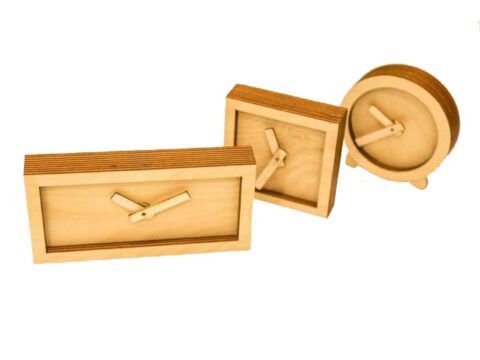 طرح ساعت رومیزی چوبی برش لیزری ساعت چوبی برای او - laser cut wood desk clock wooden clock for him ve - برای دستگاه CNC چوب و لیزر (سی ان سی)