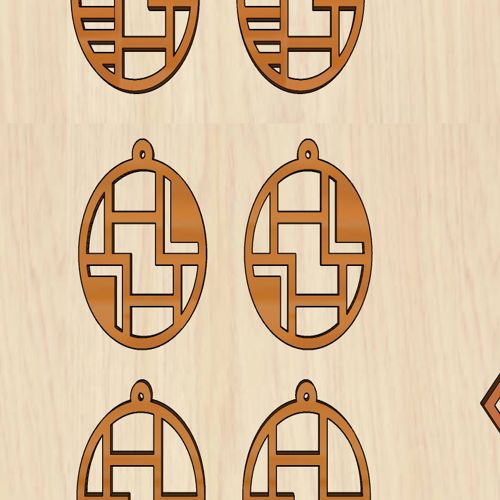 طرح قالب‌های گوشواره چوبی برش لیزری برای زنان جواهرات - laser cut wood earrings templates for women jewelry ve - برای دستگاه CNC چوب و لیزر (سی ان سی)