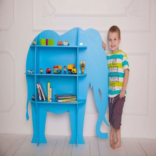 طرح قفسه فیل چوبی برش لیزری برای اتاق کودکان وسیله بازی - laser cut wood elephant shelf furniture for kids room ve - برای دستگاه CNC چوب و لیزر (سی ان سی)