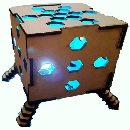 طرح مدل لامپ جعبه نور چوبی برش لیزری سه بعدی - laser cut wooden 3d light box lamp model ve - برای دستگاه CNC چوب و لیزر (سی ان سی)