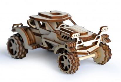 طرح مدل ماشین پازلی چوبی سه بعدی برش لیزری اسباب بازی - laser cut wooden 3d puzzle car model toy ve - برای دستگاه CNC چوب و لیزر (سی ان سی)