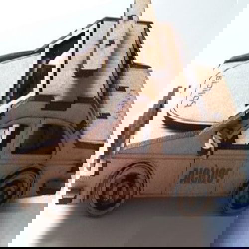 طرح پازل ماشین پلیس برش لیزری چوبی سه بعدی وسیله خودرو - laser cut wooden 3d puzzle police car toy ve - برای دستگاه CNC چوب و لیزر (سی ان سی)