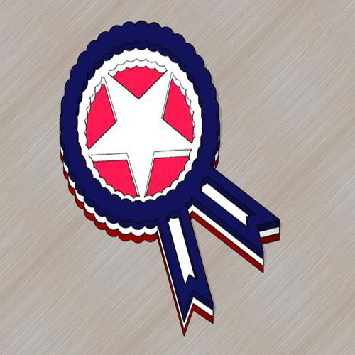 طرح برش لیزری چوبی چهارم ژوئیه ستاره نشان - laser cut wooden 4th of july star badge ve - برای دستگاه CNC چوب و لیزر (سی ان سی)