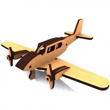 طرح مدل هواپیمای چوبی برش لیزری - laser cut wooden aircraft model - برای دستگاه CNC چوب و لیزر (سی ان سی)