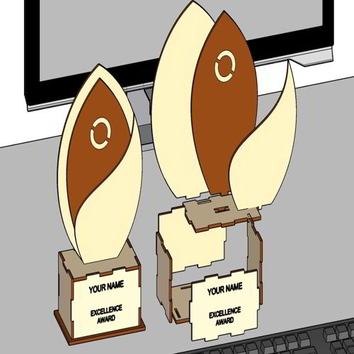 طرح برش لیزری چوبی جایزه تاج برجسته عملکرد عالی سپر جایزه - laser cut wooden award crest excellence performance shield trophy ve - برای دستگاه CNC چوب و لیزر (سی ان سی)