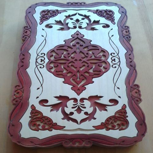 طرح جعبه تخته نرد چوبی برش لیزری فایل - laser cut wooden backgammon box - برای دستگاه CNC چوب و لیزر (سی ان سی)