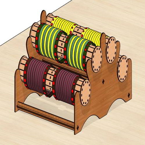 طرح برش لیزری چوبی النگو پایه سازماندهنده - laser cut wooden bangle stand organizer ve - برای دستگاه CNC چوب و لیزر (سی ان سی)