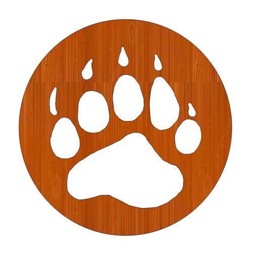 طرح برش لیزری خرس چوبی پنجه - laser cut wooden bear paw ve - برای دستگاه CNC چوب و لیزر (سی ان سی)