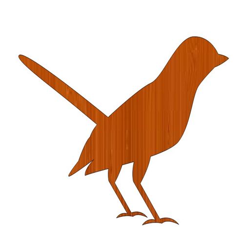 طرح برش پرنده چوبی با لیزر - laser cut wooden bird cutout ve - برای دستگاه CNC چوب و لیزر (سی ان سی)