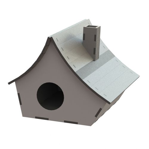 طرح خانه پرنده چوبی برش لیزری هزینه - laser cut wooden birdhouse ve - برای دستگاه CNC چوب و لیزر (سی ان سی)