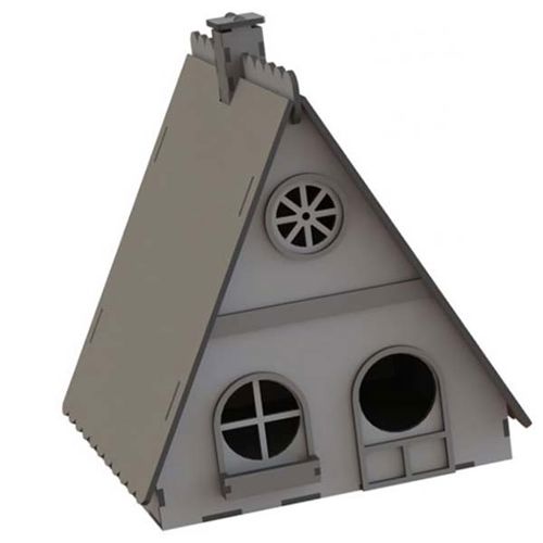 طرح جعبه آشیانه پرندگان چوبی برش لیزری پناهگاه پرندگان - laser cut wooden birds house nest box birds shelter - برای دستگاه CNC چوب و لیزر (سی ان سی)