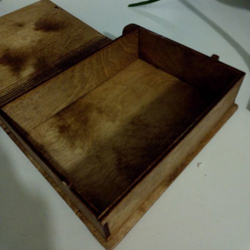 طرح جعبه کتاب چوبی برش لیزری - laser cut wooden book box - برای دستگاه CNC چوب و لیزر (سی ان سی)