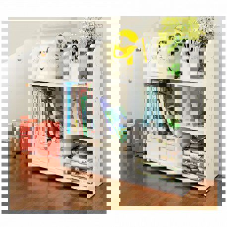 طرح طراحی قفسه کتاب چوبی با برش لیزری - laser cut wooden books shelf design - برای دستگاه CNC چوب و لیزر (سی ان سی)