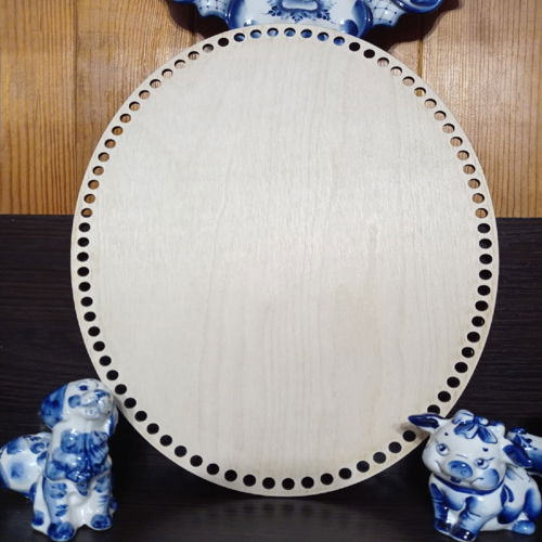 طرح کف چوبی برش خورده شده با لیزر برای قلاب بافی سبد - laser cut wooden bottoms for crochet basket ve - برای دستگاه CNC چوب و لیزر (سی ان سی)
