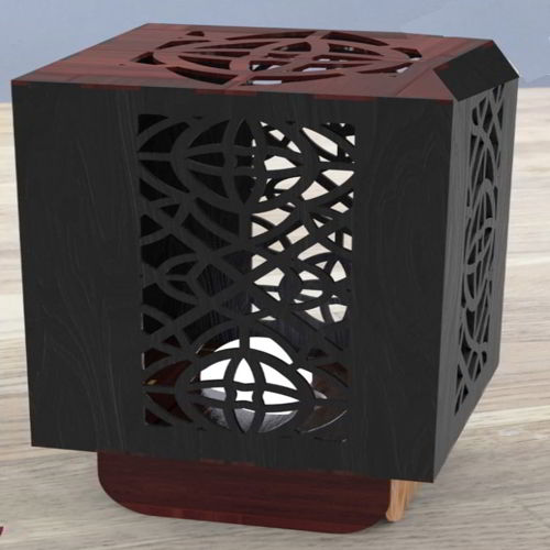 طرح جعبه چوبی برش لیزری لامپ - laser cut wooden box lamp ve - برای دستگاه CNC چوب و لیزر (سی ان سی)