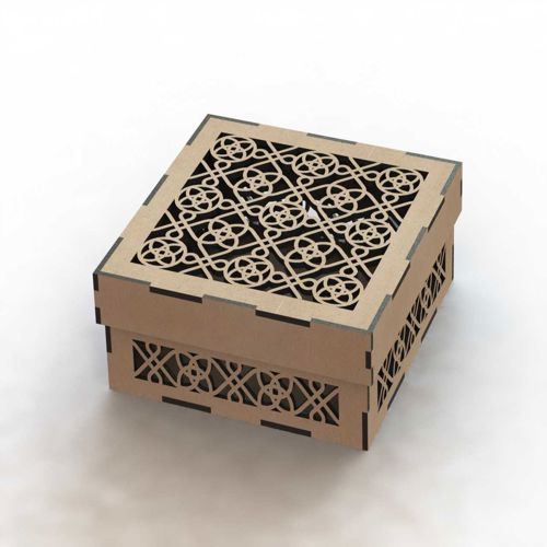 طرح قالب جعبه چوبی برش لیزری - laser cut wooden box template - برای دستگاه CNC چوب و لیزر (سی ان سی)