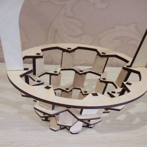 طرح سبد آبنبات چوبی برش لیزری - laser cut wooden candy basket ve - برای دستگاه CNC چوب و لیزر (سی ان سی)