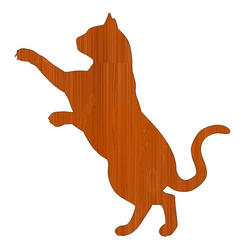 طرح برش لیزری چوبی گربه بچه گربه برش - laser cut wooden cat kitten cutout 2 ve - برای دستگاه CNC چوب و لیزر (سی ان سی)