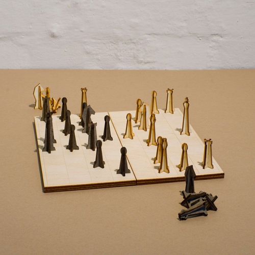 طرح مهره‌های شطرنج چوبی برش لیزری - laser cut wooden chess pieces - برای دستگاه CNC چوب و لیزر (سی ان سی)
