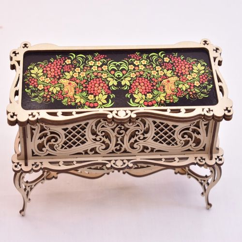 طرح جعبه چوبی تزئینی برش لیزری - laser cut wooden decorative box ve - برای دستگاه CNC چوب و لیزر (سی ان سی)