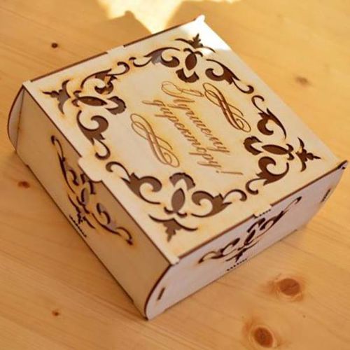 طرح جعبه چوبی تزئینی برش لیزری جعبه جواهرات جعبه کادو جعبه عروسی - laser cut wooden decorative box jewelry box gift box wedding box ve - برای دستگاه CNC چوب و لیزر (سی ان سی)