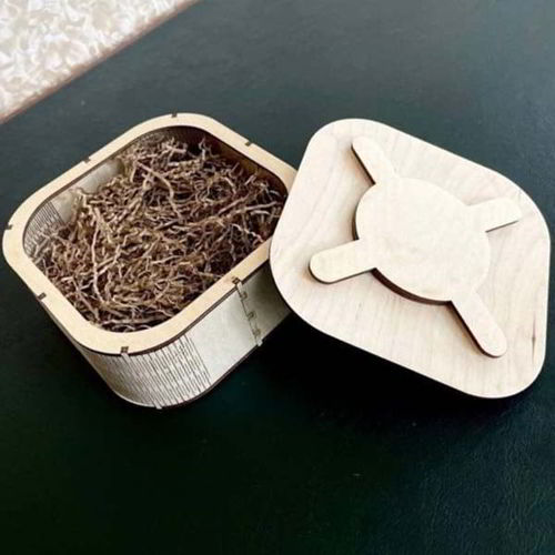 طرح جعبه کادوی چوبی تزئینی برش لیزری جعبه کادوی تولد - laser cut wooden decorative gift box birthday gift box - برای دستگاه CNC چوب و لیزر (سی ان سی)
