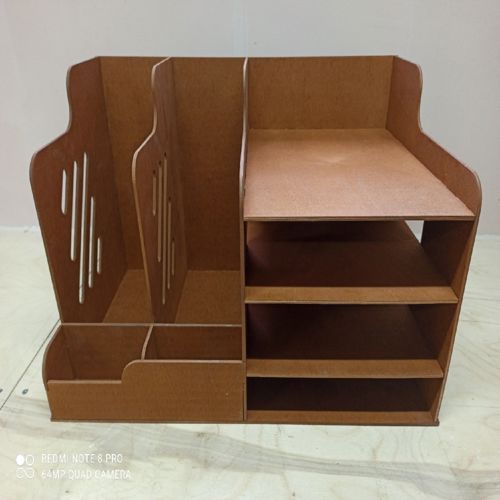 طرح میز چوبی برش لیزری برای فایل پوشه - laser cut wooden desk organizer for file folder - برای دستگاه CNC چوب و لیزر (سی ان سی)