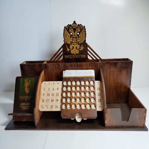 طرح میز چوبی برش لیزری چوبی سازماندهنده لوازم اداری انبار - laser cut wooden desktop organizer office supplies storage ve - برای دستگاه CNC چوب و لیزر (سی ان سی)