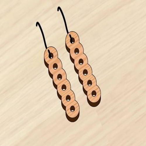 طرح گوشواره‌های چوبی برش لیزری جواهرات - laser cut wooden earrings jewelry ve - برای دستگاه CNC چوب و لیزر (سی ان سی)