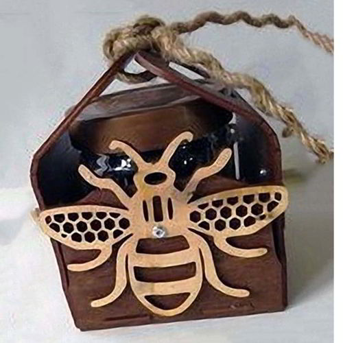 طرح جعبه نگهداری شیشه عسل چوبی برش لیزری - laser cut wooden honey jar storage box ve - برای دستگاه CNC چوب و لیزر (سی ان سی)