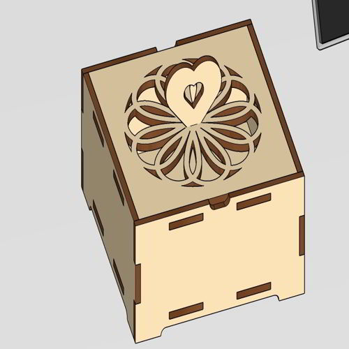 طرح جعبه جواهرات چوبی برش لیزری برای زنانه مرتب کننده جعبه آرایش - laser cut wooden jewelry box for women organizer makeup box - برای دستگاه CNC چوب و لیزر (سی ان سی)