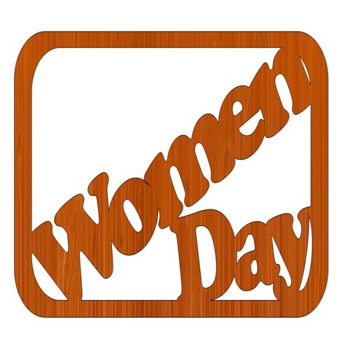 طرح جاکلیدی چوبی برش لیزری جاکلیدی برچسب هدیه روز جهانی 8 مارس - laser cut wooden keychain gift tag international womens day 8 march ve - برای دستگاه CNC چوب و لیزر (سی ان سی)