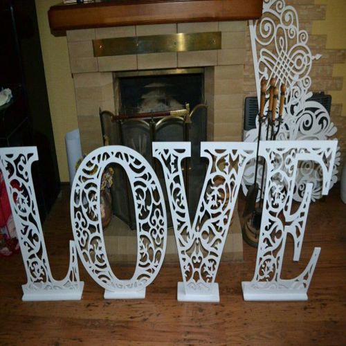 طرح پایه عشق چوبی برش لیزری برای عکسبرداری - laser cut wooden love stand for photoshoot ve - برای دستگاه CNC چوب و لیزر (سی ان سی)