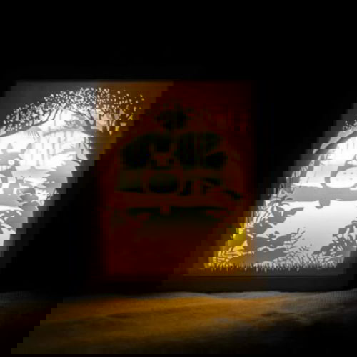 طرح چراغ خواب چوبی چند لایه برش لیزری برای اتاق دکور - laser cut wooden multilayer night light lamp for room decor - برای دستگاه CNC چوب و لیزر (سی ان سی)