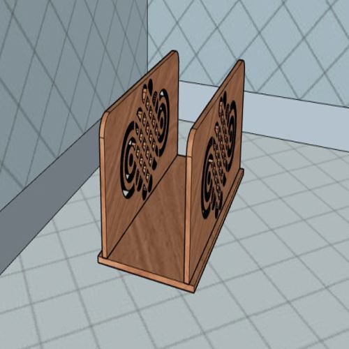 طرح جا دستمال چوبی برش لیزری میلی متری - laser cut wooden napkin holder 3mm ve - برای دستگاه CNC چوب و لیزر (سی ان سی)