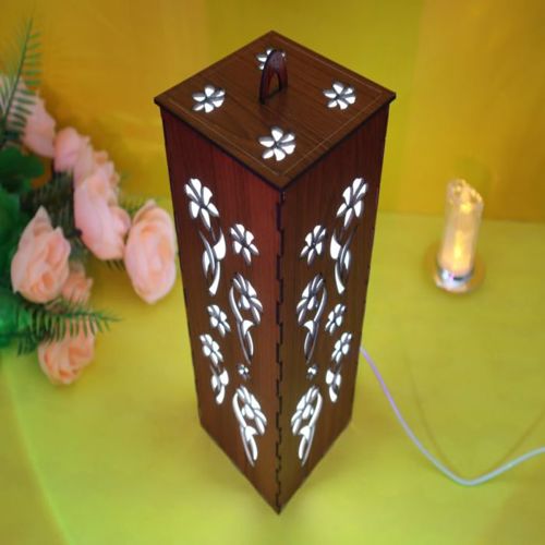 طرح چراغ خواب چوبی برش لیزری 3 میلی‌متر قاب - laser cut wooden night light lamp 3mm - برای دستگاه CNC چوب و لیزر (سی ان سی)