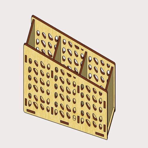 طرح جا مداد چوبی برش لیزری جا مداد الگو - laser cut wooden pencil holder pen holder pattern ve - برای دستگاه CNC چوب و لیزر (سی ان سی)