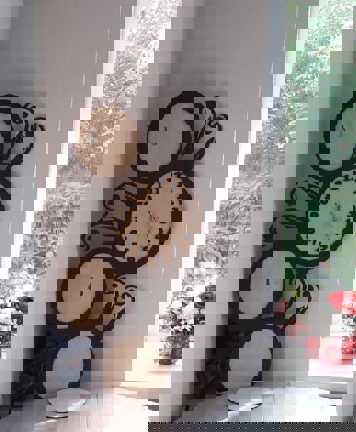 طرح قاب ساعت چوبی عکس برش شده با لیزر قاب - laser cut wooden photo clock frame ve - برای دستگاه CNC چوب و لیزر (سی ان سی)