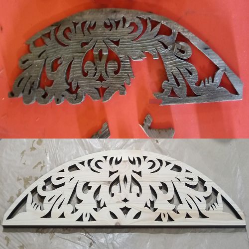 طرح برش لیزری چوبی پلات باند میلی متر - laser cut wooden platband design 10mm - برای دستگاه CNC چوب و لیزر (سی ان سی)