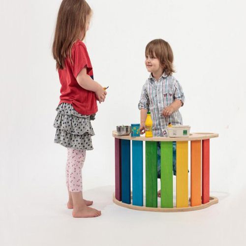 طرح تاب راکر رنگین کمان برش لیزری چوبی کودکان راکر اسباب بازی - laser cut wooden rainbow rocker swing kids rocker toy ve - برای دستگاه CNC چوب و لیزر (سی ان سی)