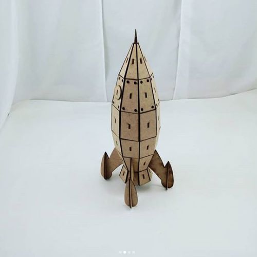 طرح برش لیزری چوبی موشک سفینه فضایی اسباب بازی mm - laser cut wooden rocket spaceship toy 3mm ve - برای دستگاه CNC چوب و لیزر (سی ان سی)