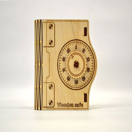 طرح گاوصندوق چوبی برش لیزری قاب - laser cut wooden safe case - برای دستگاه CNC چوب و لیزر (سی ان سی)