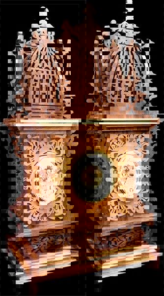 طرح ساعت رومیزی چوبی برش لیزری - laser cut wooden table clock ve - برای دستگاه CNC چوب و لیزر (سی ان سی)