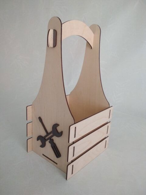 طرح جعبه ابزار چوبی برش لیزری - laser cut wooden tool box ve - برای دستگاه CNC چوب و لیزر (سی ان سی)