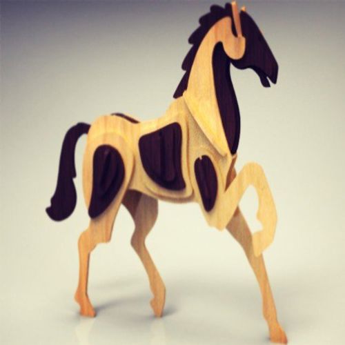 طرح اسباب‌بازی چوبی برش لیزری اسب اسب - laser cut wooden toy horse ve - برای دستگاه CNC چوب و لیزر (سی ان سی)